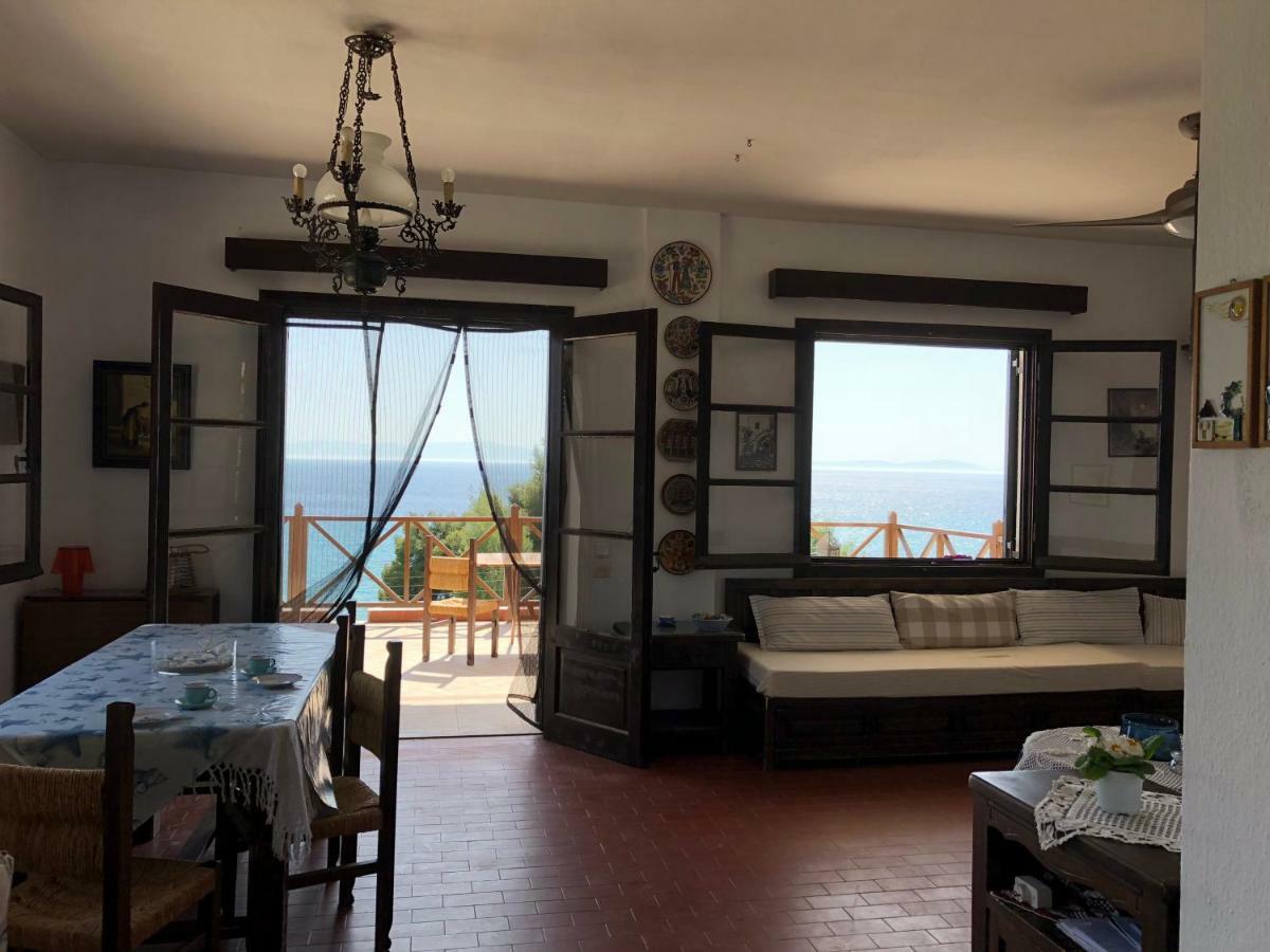 Villa Unique Sea View House Kalandra Esterno foto