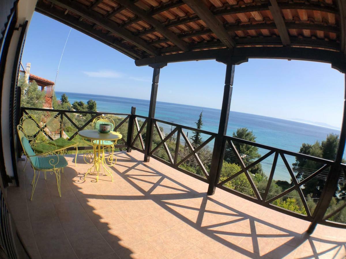 Villa Unique Sea View House Kalandra Esterno foto
