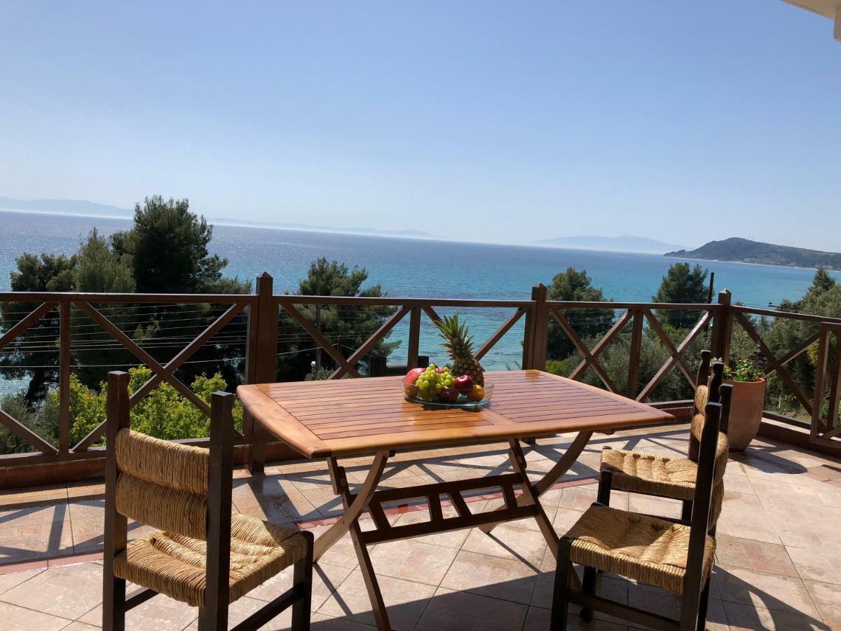 Villa Unique Sea View House Kalandra Esterno foto